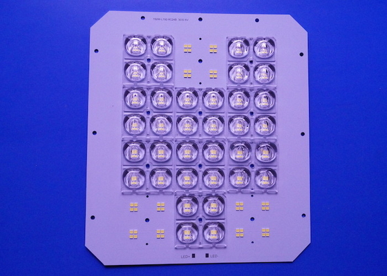 150W LED Light PCB Board 192 LED 3030 SMD 48V 50x50MM 4 In 1 LED Lenses