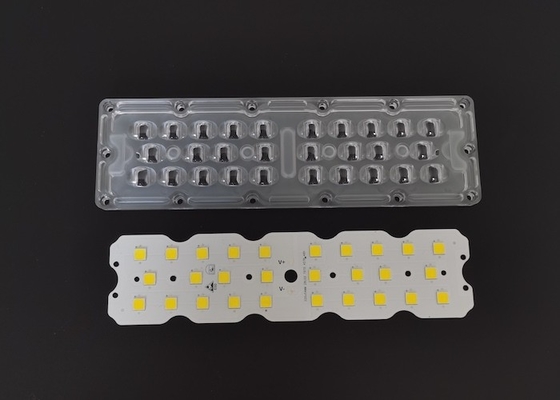 kupować 7070 SMD 28 LED Street Light Module 158X103 DEGREE Zewnętrzne światło soczewki z ciepłoodpornikiem produkcja online