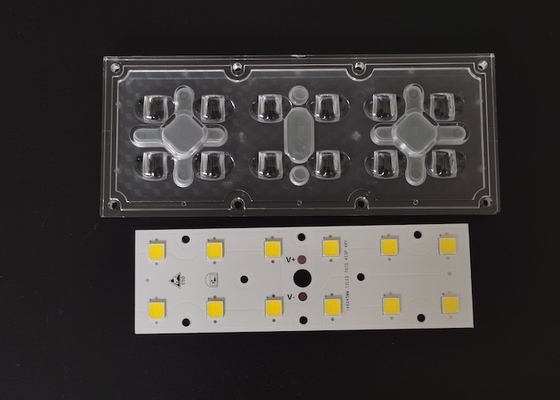 kupować 12-w-1 7070 SMD LED Street Light Module Zewnętrzny obiektyw oświetleniowy 158x103 stopnia produkcja online