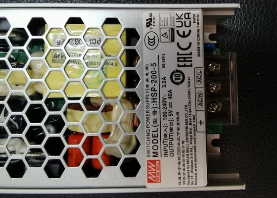 3 Years Warranty 200W LED Driver HSP-200-5 40A 5V Single Output With PFC Function Meanwell