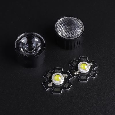 Dia 19.8mm PMMA Led Lens , led optics lenses for Led flashing light