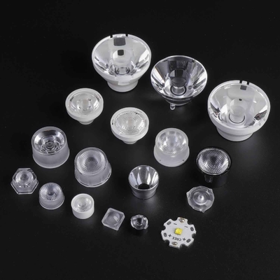 15mm Round PMMA Led Fiber Optical Lens 15 x 45degree , ROHS