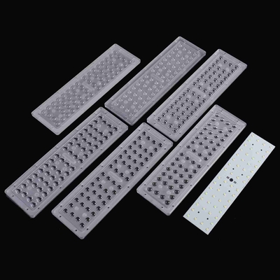 56 W Road Lamp Led Lens Array / Optical Led Street Light Lens With Silicone Gasket