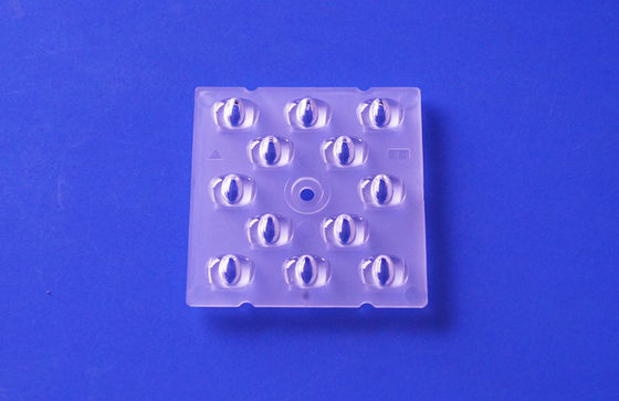 Square Shape 50mm 12 Points TYPE II-M Degree Plastic Led Street Light Lens