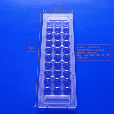 30 Watts Injection Molding Plastic Array Lens LED Cover For High Bay Light