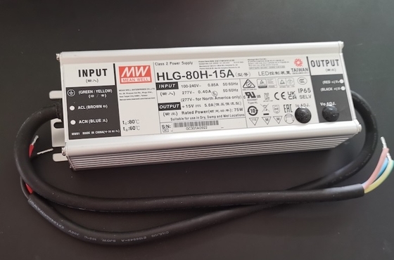 HLG-80H-15A 15v 5A 80W Słoneczny sterownik światła LED, stały prąd LED