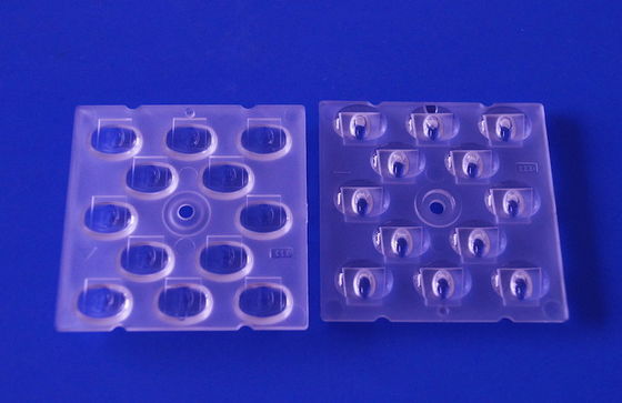 Soczewka do lampy ulicznej LED 50x50mm z optycznego materiału PC i kątem świecenia TPIII-M dla diod LED SMD 3030