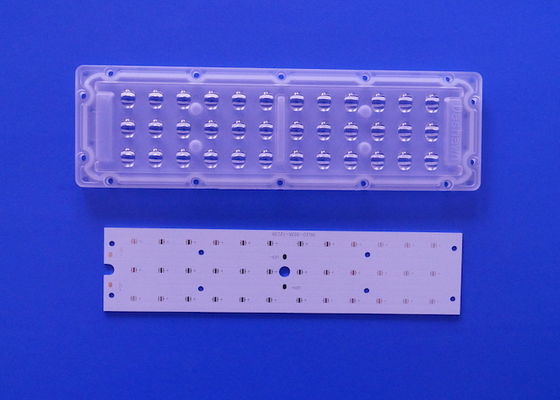 3X12 36 LED 3030 3535 SMD Street Light Lens with 65x150 Degree Beam Angle Optical Grade PC Vertical Light Distribution