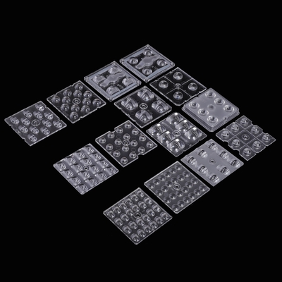 50x50mm Led Lens 4/6/8/12/16/24 Punkty Plastikowe pmma Led Optyczne soczewki do oświetlenia ulicznego / oświetlenia powodziowego