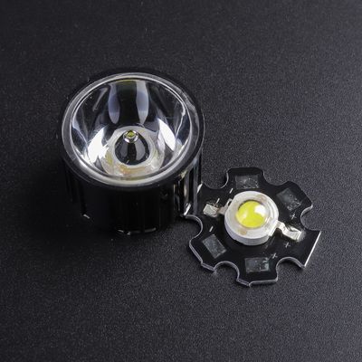 Aspheric Optical PMMA Led Lens With Black Holder For Led Spot Light