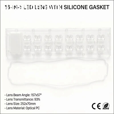 252 × 70 mm Wodoodporna soczewka LED IP65 Optyczna soczewka PC do modułów oświetlenia ulicznego LED