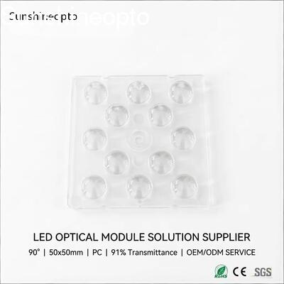 Soczewka LED High Bay 90 stopni do diod LED SMD 3030/5050 Soczewka PC klasy optycznej o przepuszczalności 91%