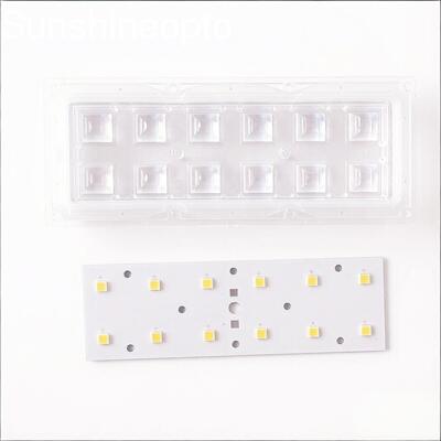 Zestaw do modernizacji oświetlenia ulicznego LED 2 × 6 SMD 5050 Moduł LED 5000 lm z soczewką optyczną 60 × 60 °
