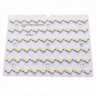 Niestandardowa płytka PCB SMD LED o mocy 60 W z soczewką optyczną Aluminiowa płytka PCB 10S6P do oświetlenia ulicznego
