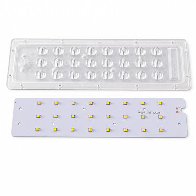 24W Moduł pokrywający 45x143 stopnia Asymetryczna soczewka PC SMD 3535 Komponenty światła ulicznego LED